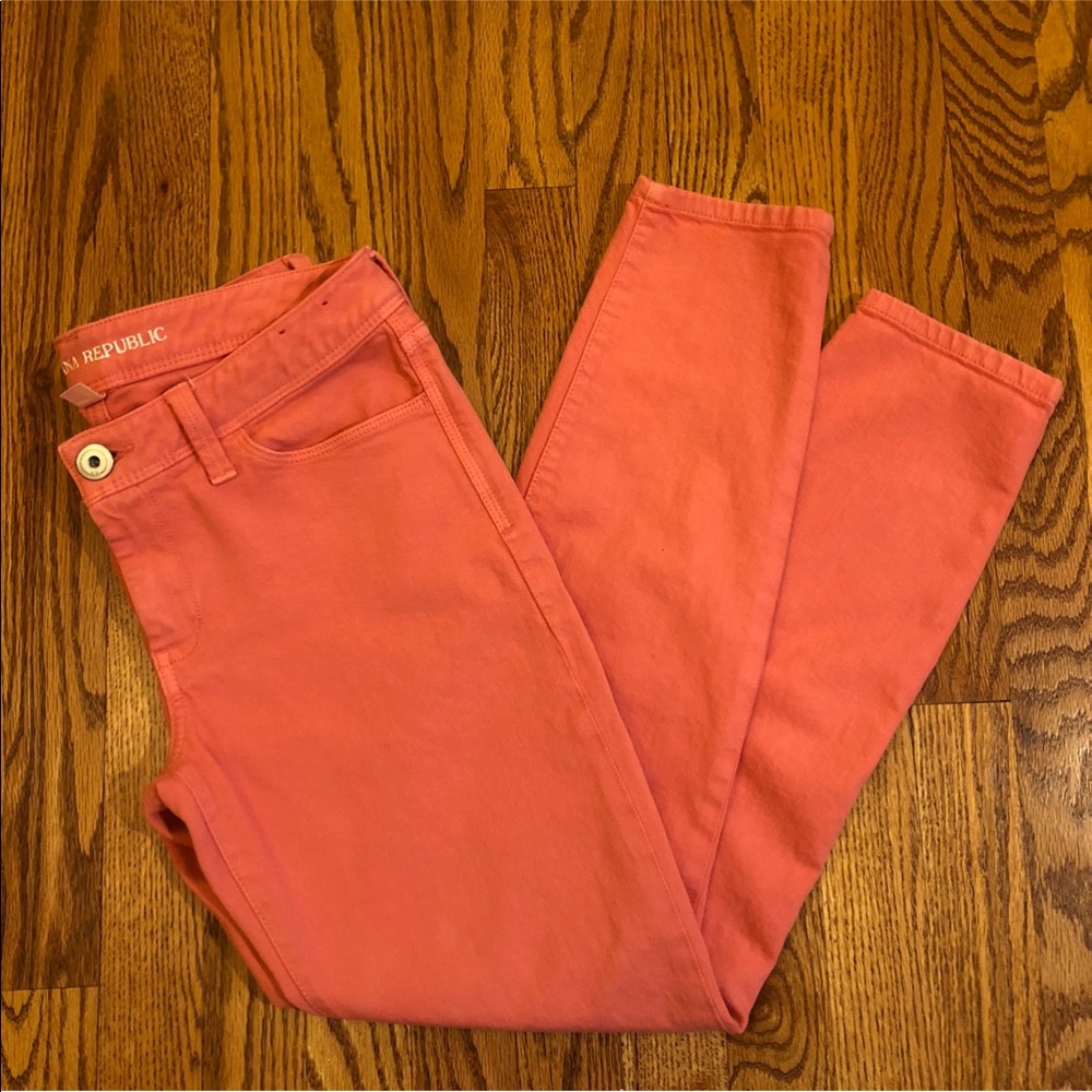 Banana Republic Sun Glow Orange Skinny Ankle Jeans - Picture 8 of 8